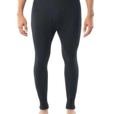 Indera Mills Men's Cotton Heavyweight Waffle Thermal Pant (Black) Size XXL