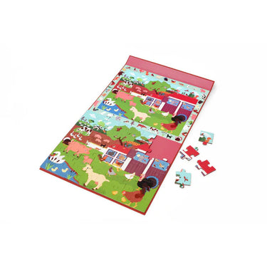 Scratch - 2 In 1 Magnetic Puzzle - Discovery Game - Farm