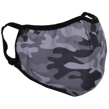 Black Camo Face Mask for Adults