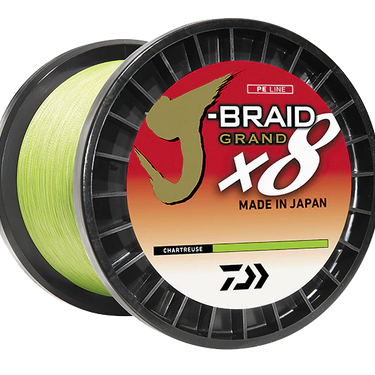 Daiwa J-Braid x8 Grand Braided Line 50# Test, 300 Yard (Chartreuse)
