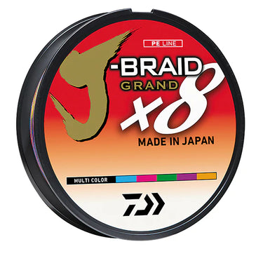 Daiwa J-Braid X8 Grand Braided Line Multi-Color
