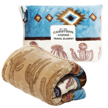 Carstens Cactus Stripe Travel Blanket