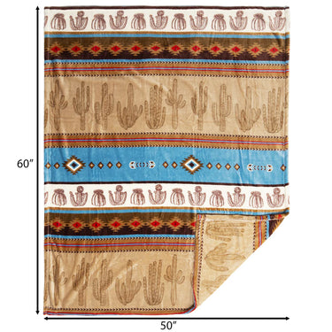 Carstens Cactus Stripe Travel Blanket