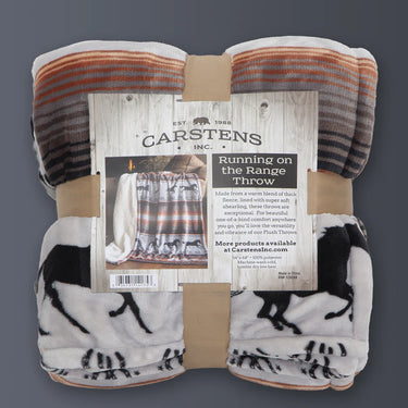 Carstens Running on the Range Plush Sherpa Throw
