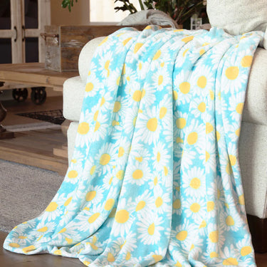 Carstens Flower Power Heavy Plush Throw