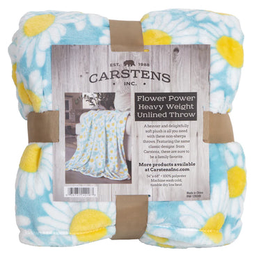 Carstens Flower Power Heavy Plush Throw