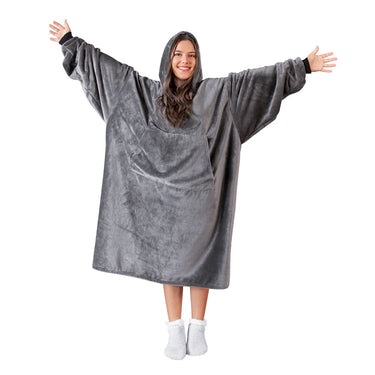 Carstens Perfect Grey Hooded Blanket