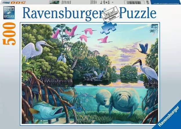 Load image into Gallery viewer, Jigsaw Puzzle Manatee Moments - 500 Pieces
