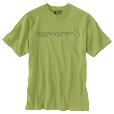 Carhartt Loose Fit Heavyweight Short-Sleeve Logo Graphic T-Shirt (Algae Green) Size XL