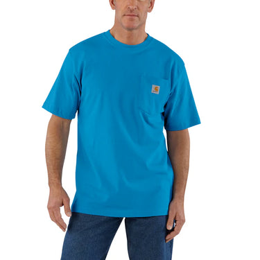Carhartt Loose Fit Heavyweight Short-Sleeve Pocket T-Shirt (Atomic Blue) Size S