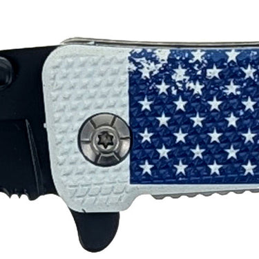 Sona Enterprises 8"/ 3.50" Blade Spring-Assisted Eagle & Flag Pocket Knife