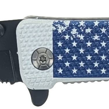 Sona Enterprises 8"/ 3.50" Blade Spring-Assisted God Bless Pocket Knife