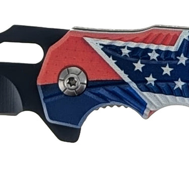 Sona Enterprises 8"/ 3.25" Blade Spring-Assisted American Flag Pocket Knife