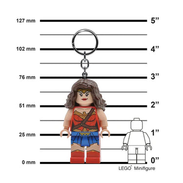 LEGO DC Super Heroes Large 3 Inch Tall Figure Keychain Light - Wonder Women
