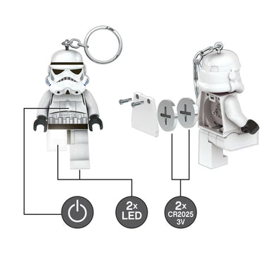 LEGO Star Wars Large 3 Inch Tall Figure Keychain Light - Stormtrooper