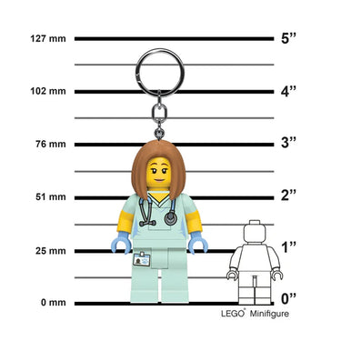 LEGO City Large 3 Inch Tall Figure Keychain Light - Veterinarian