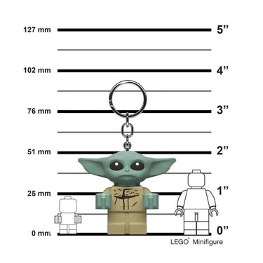 LEGO Star Wars The Mandalorian Large 2 Inch Tall Figure Keychain Light - Grogu