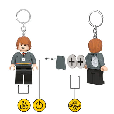 LEGO Harry Potter Large 3 Inch Tall Figure Keychain Light - Ron Weasley