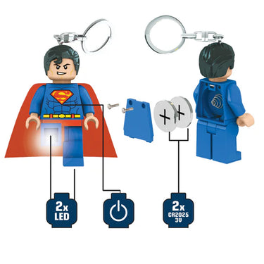 LEGO DC Super Heroes Large 3 Inch Tall Figure Keychain Light - Superman