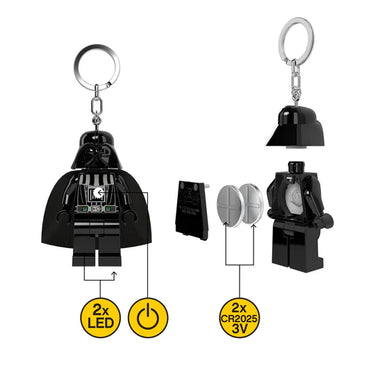 LEGO Star Wars Large 3 Inch Tall Figure Keychain Light - Darth Vader
