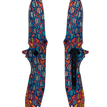 Sona Enterprises 4.75" Spring-Assisted Drop Point Geometric Oil Slick Knife