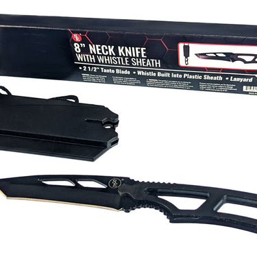 Sona Enterprises 8" Neck Knife with Whistle Sheath and Lanyard