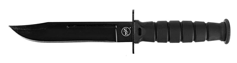 Load image into Gallery viewer, 6&quot; Clip Point Neck Knife, Black Handle/Black Blade, Ball Neck Chain
