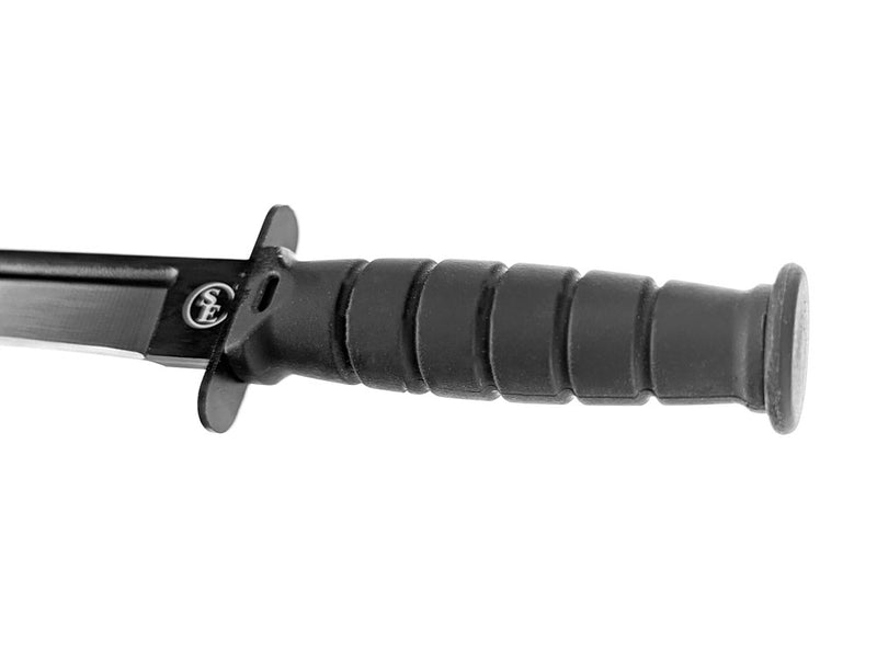 Load image into Gallery viewer, 6&quot; Clip Point Neck Knife, Black Handle/Black Blade, Ball Neck Chain
