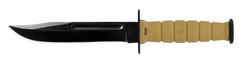 Load image into Gallery viewer, 6&quot; Clip Point Neck Knife, Beige Handle/Black Blade, Ball Neck Chain
