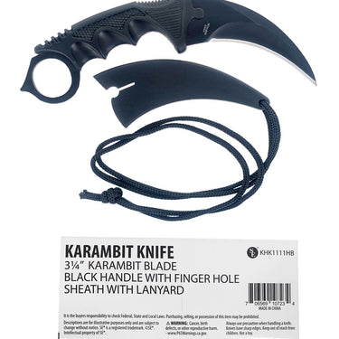 Sona Enterprises 7"/3.25" Hawkbill Black Knife
