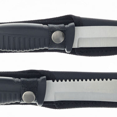 Sona Enterprises 2-Piece Hunting Knife Set with Black Rubberized Handle