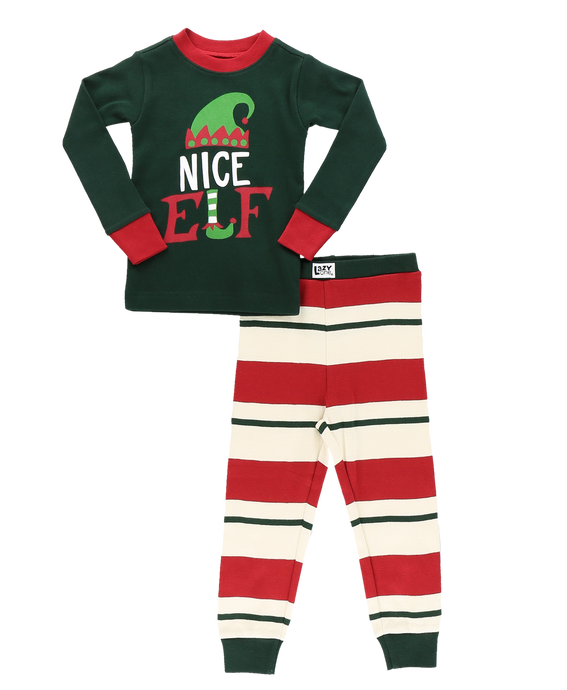 Nice Elf Kid's Long Sleeve PJ's 10