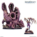 Painted Omega Worm and Kerrigan StarCraft miniatures