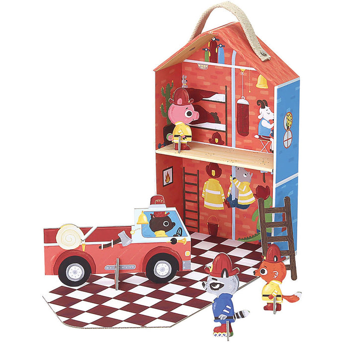 Krooom Captain Furry's Fire Station Playset