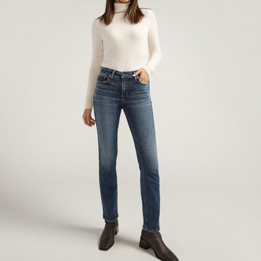 Silver Jeans Co. Elyse Mid Rise Straight Leg Jeans (Indigo) Size 31x29