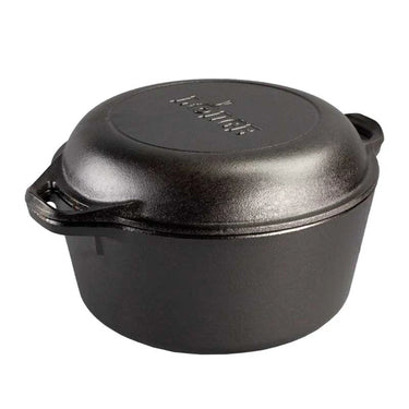 Lodge 5 Quart Cast Iron Double Dutch Oven