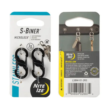 Nite Ize S-Biner® MicroLock® Stainless Steel (Black)