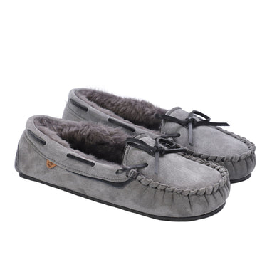 Lamo Hannah Women's Moccasin Slippers (Grey) Size 9