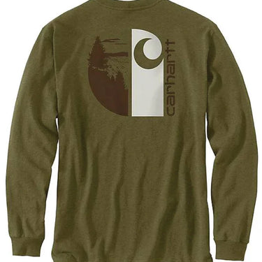 Carhartt Men's Pocket Outdoor Graphic T-Shirt (Dark Bronzed Green Heather) Size XXL