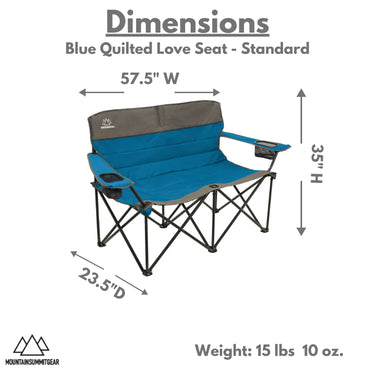 Mountain Summit Gear Quilted Love Seat (Blue)