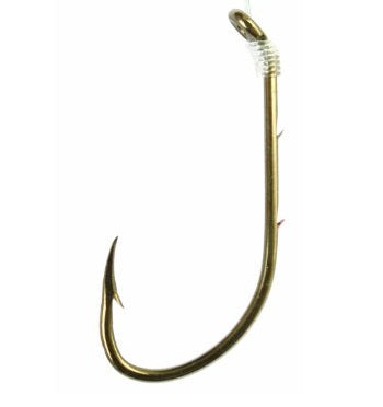 Eagle Claw 139H-1/0 Baitholder Snell Fish Hook, Carbon Steel, Bronze