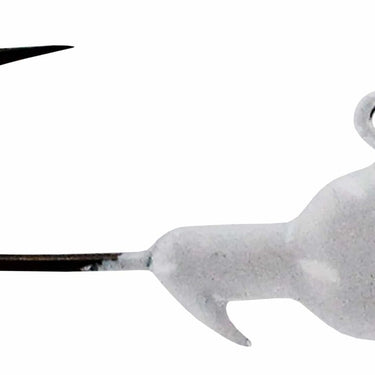 Big Bite Baits 1/16oz Minnow Head Jig 10-Pack (White/Black Eye)