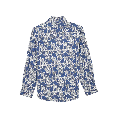 Wrangler Youth Boy's Long Sleeve Shirt (Paisley Blue) Size M
