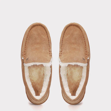 Mykos Harrison Moc Wide Men's Slip-On Moccasin (Chestnut) Size 11W