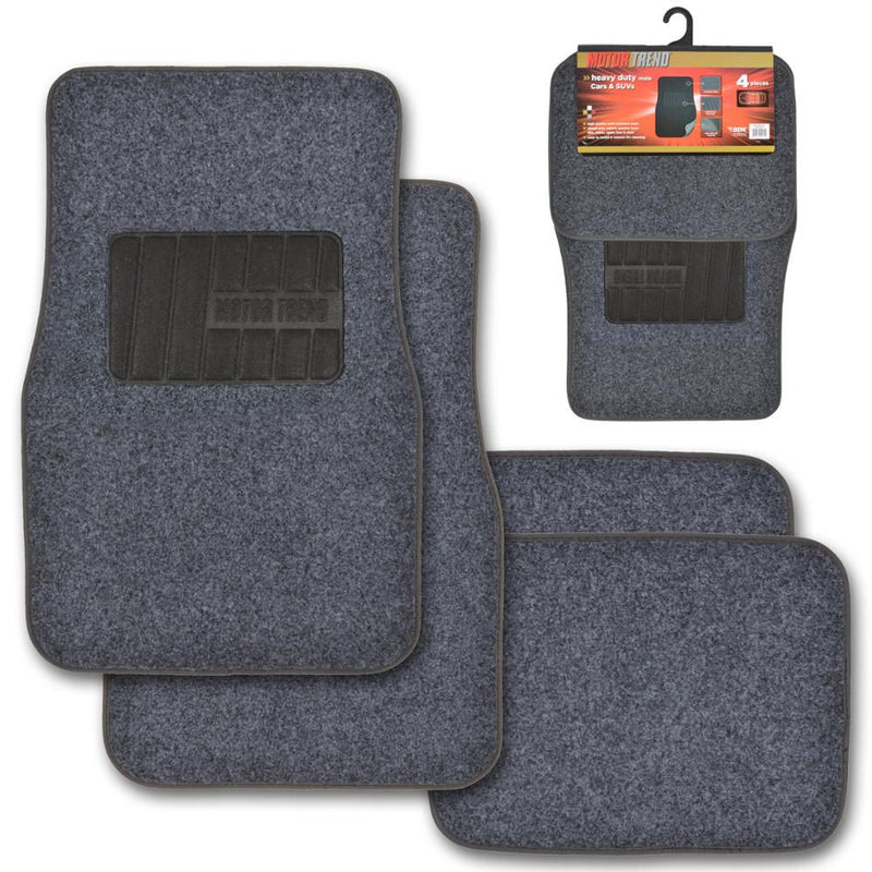 Load image into Gallery viewer, BDK CARPET FLOOR MATS - 4 PIECE (THICK) CHARCOAL
