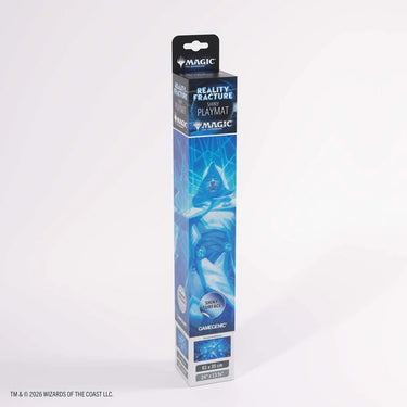 Overwrite the Multiverse Reality Fracture Shiny Playmat in its retail tube packaging