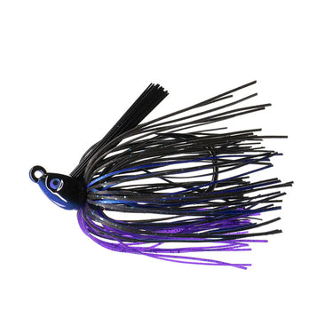 Dirty Jigs 3/8oz No-Jack Swim Jig (Black, Blue & Purple)