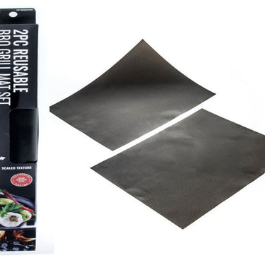 SE 2-piece Reusable BBQ Grill Mat Set