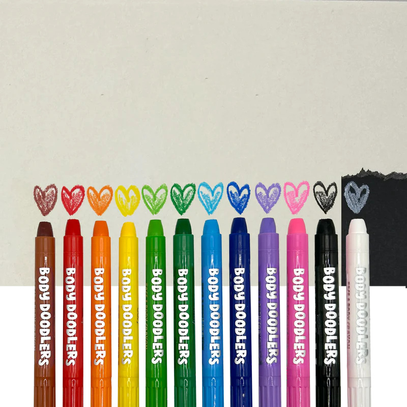 Load image into Gallery viewer, Ooly Body Doodlers - Face &amp; Body Crayons (12 Set)
