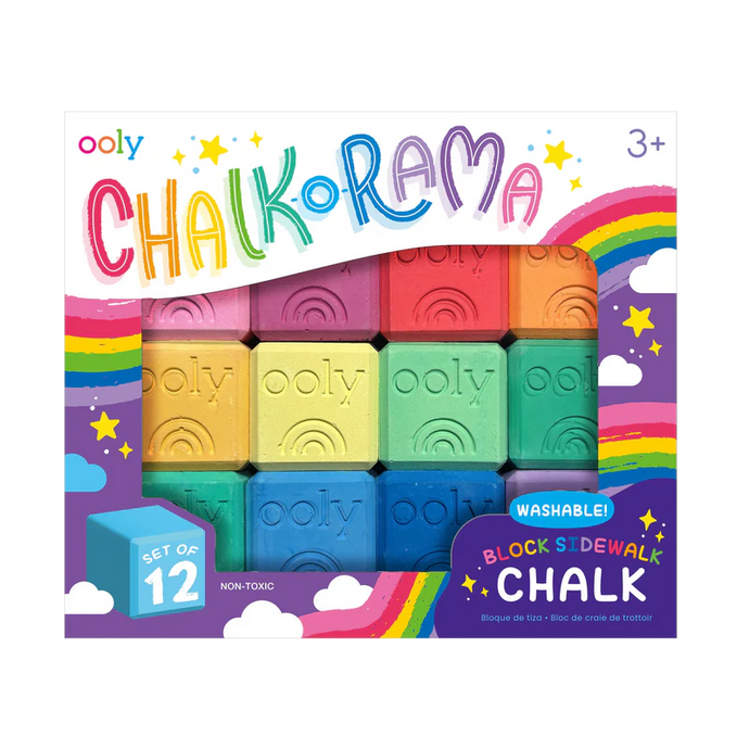 Ooly Chalk-O-Rama Block Sidewalk Chalk (12 Set)